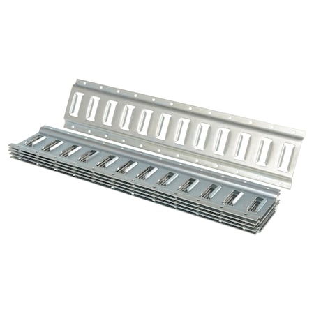 Vestil E-TRACK 2 FOOT ZINC, PK6 E-TRK-2-ZN-6PK